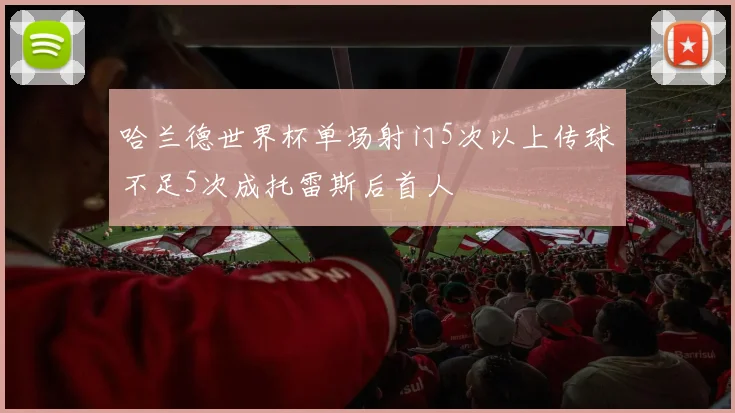 哈兰德世界杯单场射门5次以上传球不足5次成托雷斯后首人
